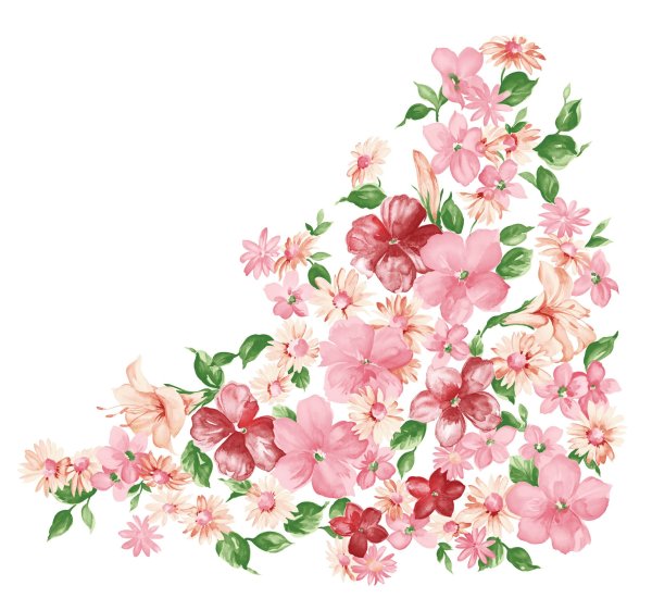 Цветики на прозрачном фоне