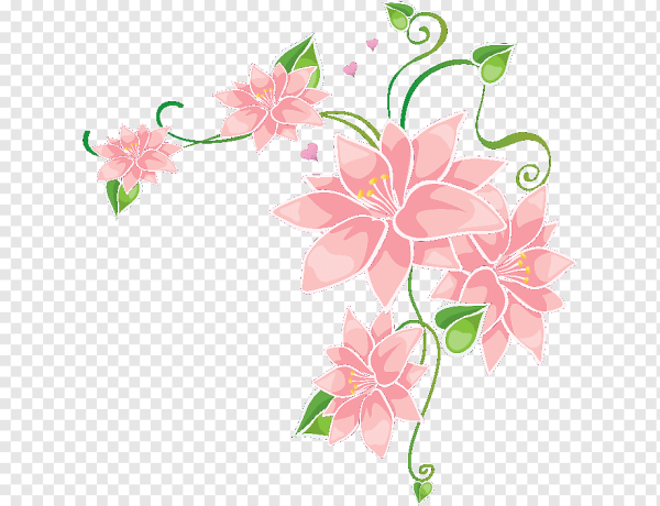 Цветы на прозрачном фоне