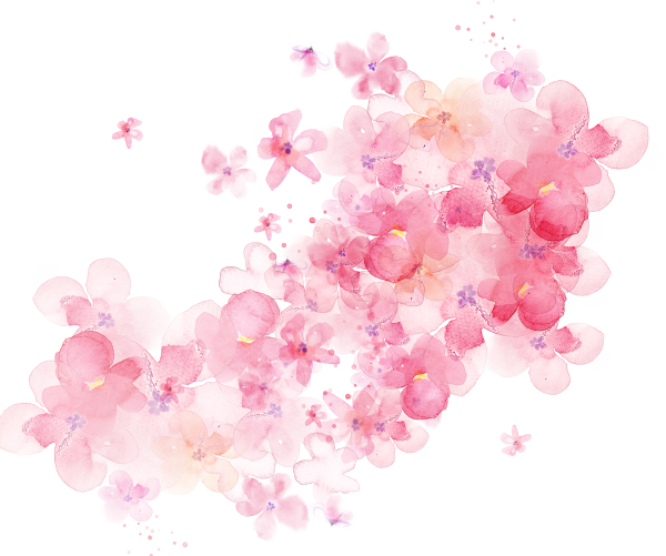 Цветочки на прозрачном фоне