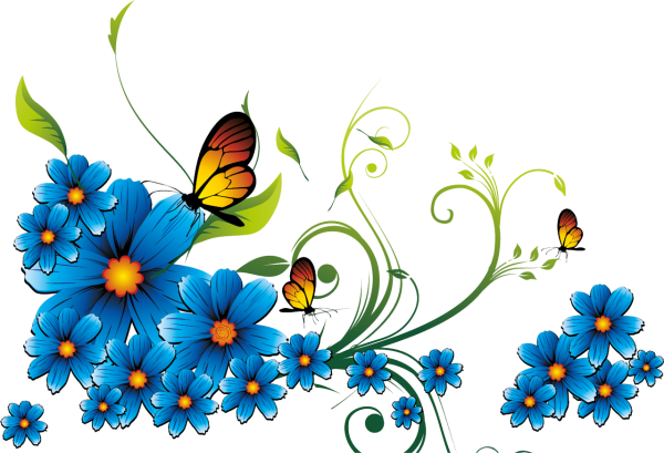 Цветы на прозрачном фоне