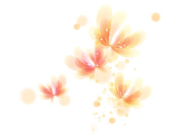 Прозрачные Акварельные цветы