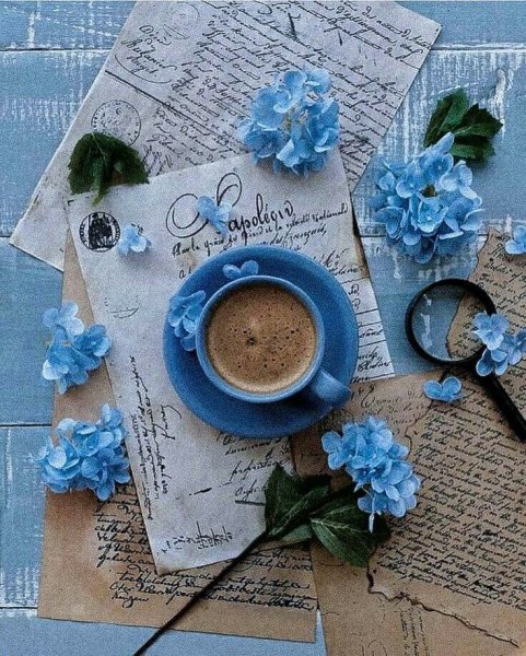 Доброе утро в голубых тонах