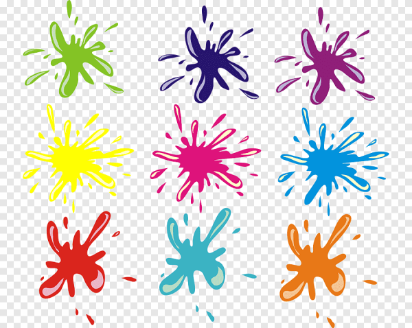 Кляксы разного цвета