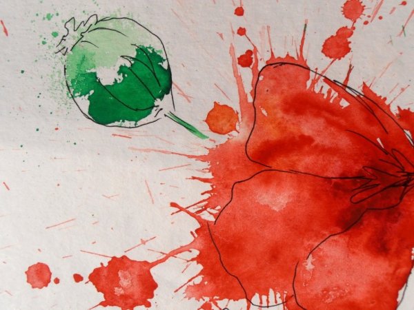 Клякса из красок