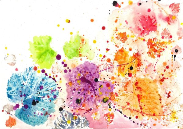 Клякса цветов для детей