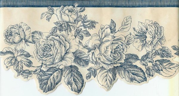 Монохромные бордюры для декупажа