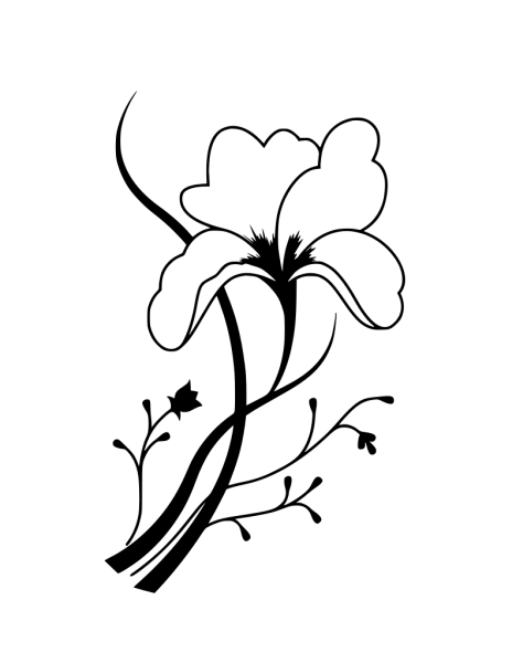 Чб svg цветы