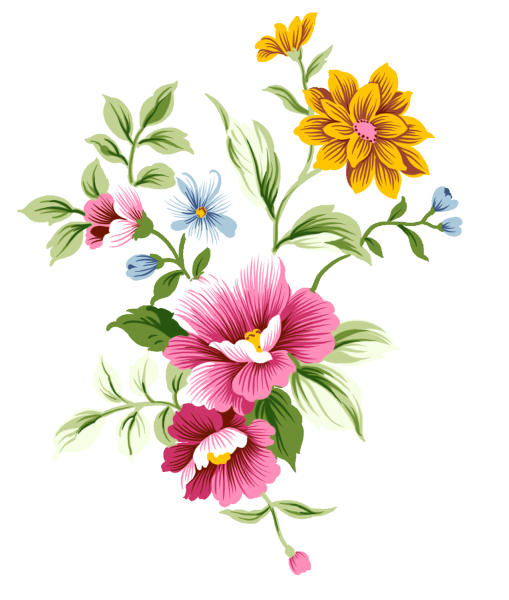 Цветы на прозрачном фоне