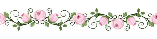 Узор из цветов горизонтальный