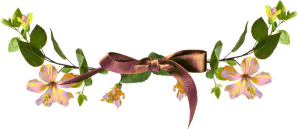 Узкая полоска из цветов