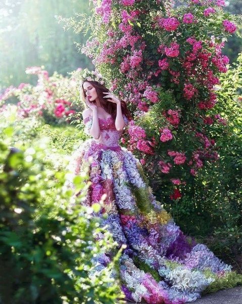 Девушка в цветах