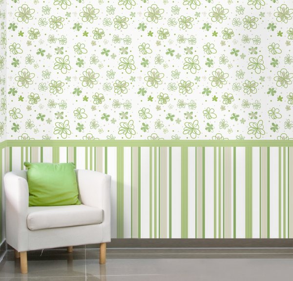 Обои виниловые Elysium Симпл зелёные 0.53 м 74102