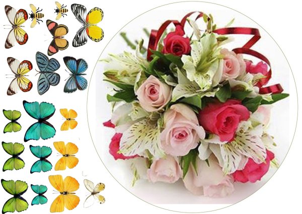 Цветы для печати на вафельной бумаге