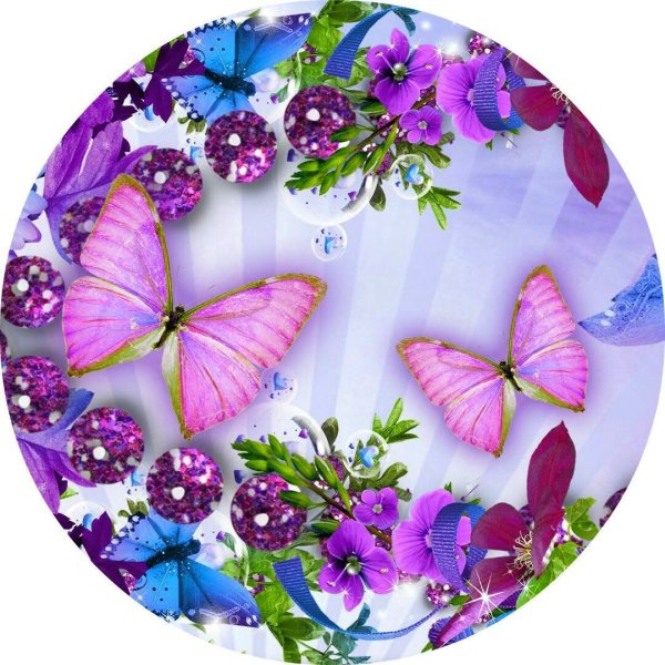 Круглые наклейки для цветов