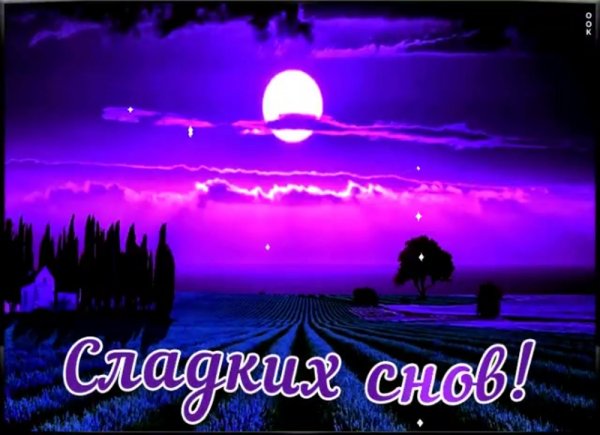 Спокойной ночи сладких сновидений