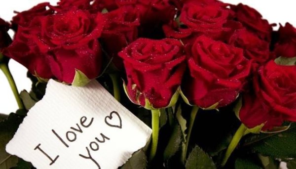 Букет роз с запиской