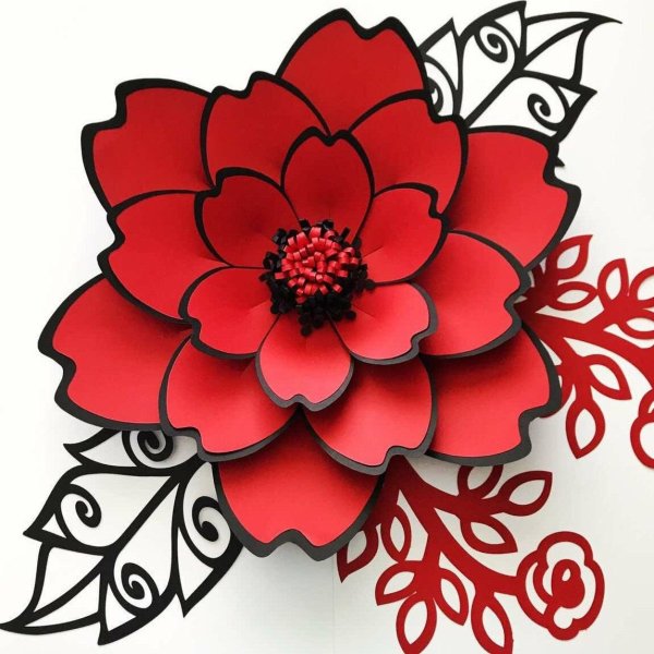 Цветы для вырезания объемные