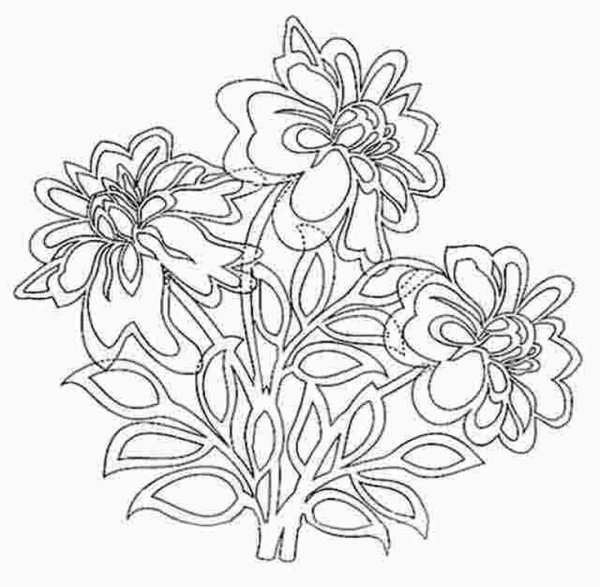 Вытынанка цветы