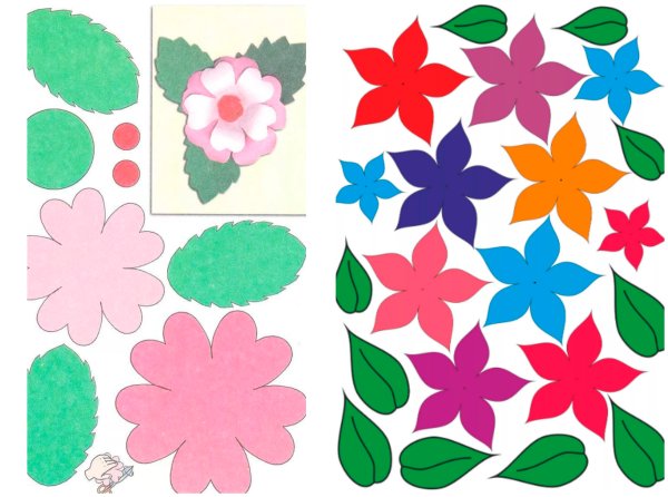 Цветы для вырезания для детей
