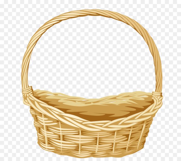Плетеная корзина вектор