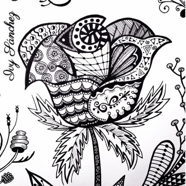 Зентангл розы