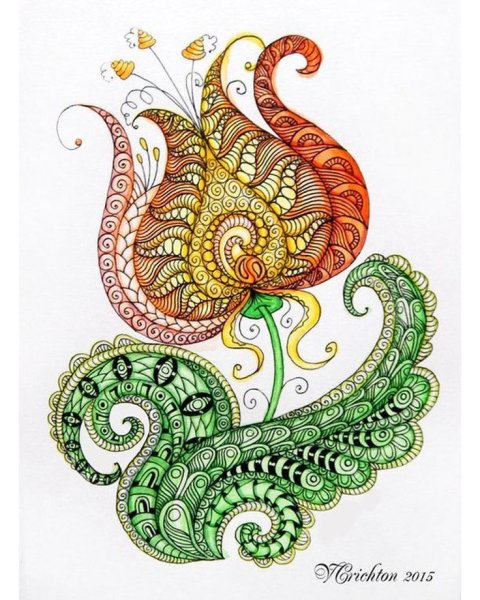 Зентангл цветной