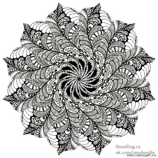 Зентангл Мандала круг