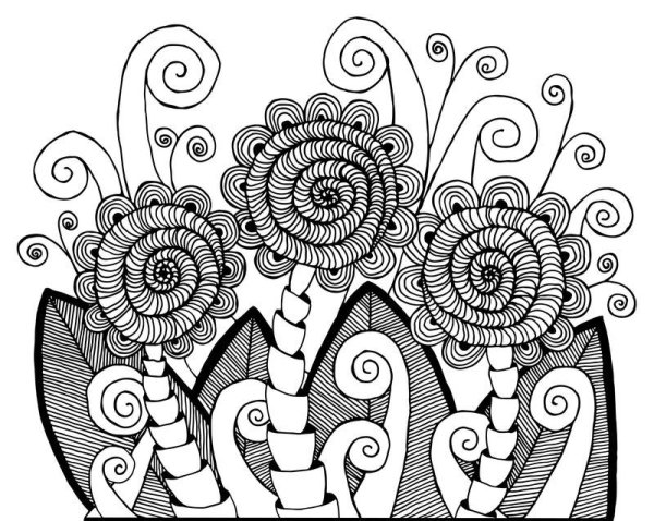 Дудлинг цветы