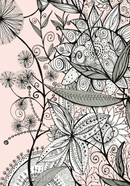 Дудлинг и Зентангл цветы