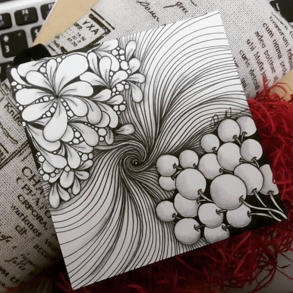 Zentangle doodling Зентангл и дудлинг