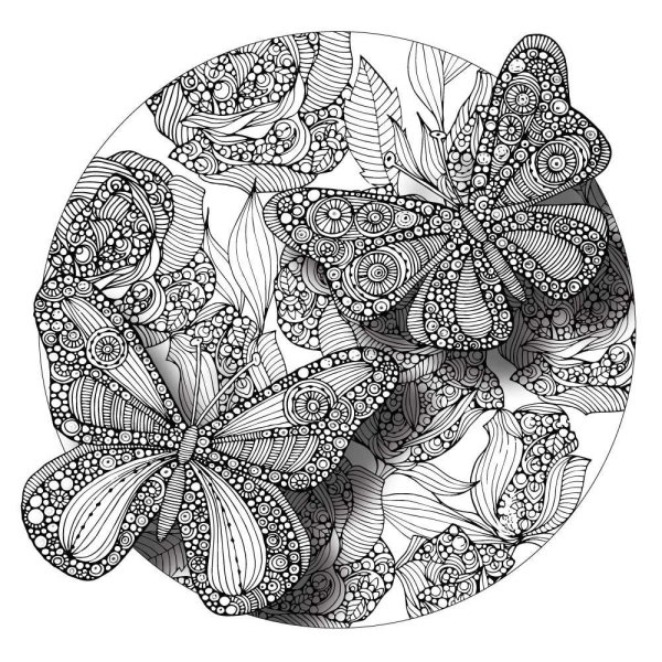 Зентангл бабочка