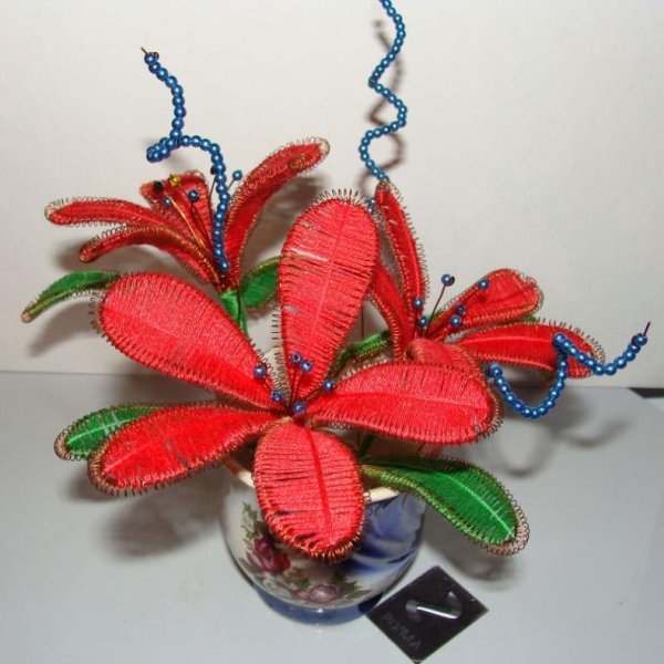 Цветы техника ганутель