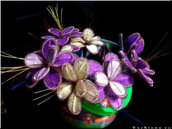 Цветы в технике ганутель