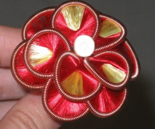 Ганутель цветы из ниток и проволоки