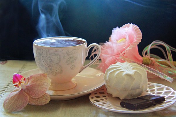 Чашка чая с зефиром