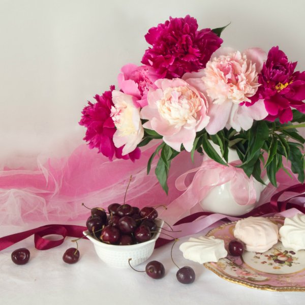 Букет пионовидных роз