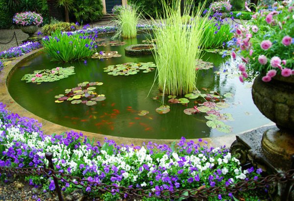 Красивый прудик в саду