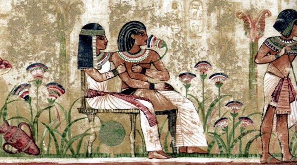 Лотос Египетская фреска