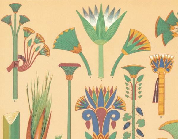 Древнеегипетский орнамент с лотосом