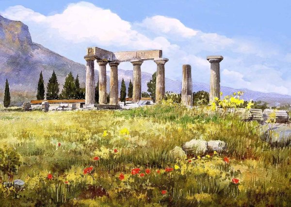 Древняя Греция пейзаж Эллада