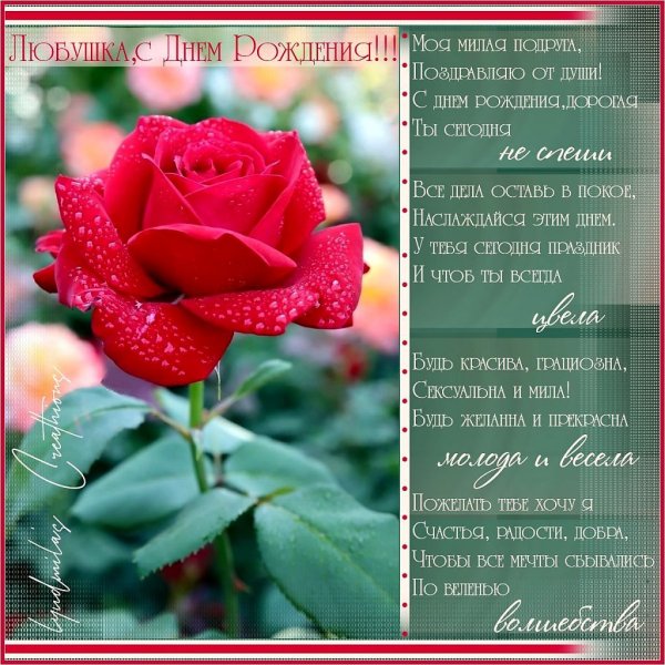 С днём рождения любовь