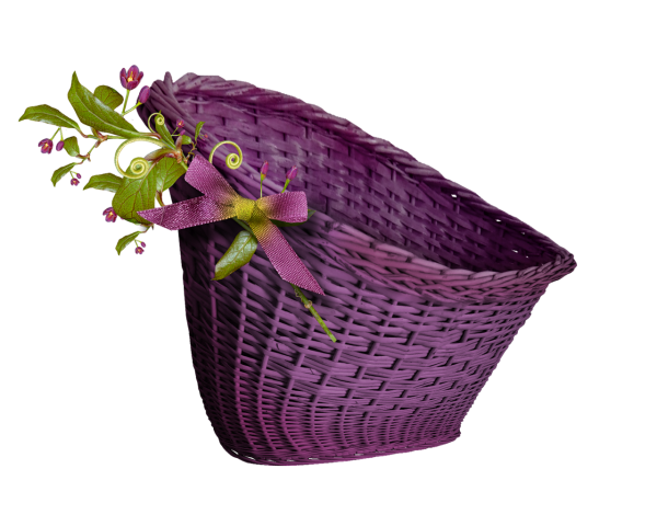 Корзинка цветов на прозрачном фоне