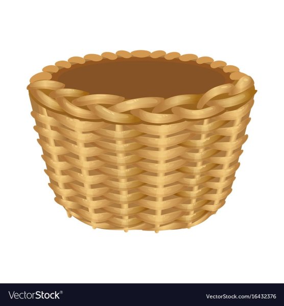 Корзинка плетеная вектор