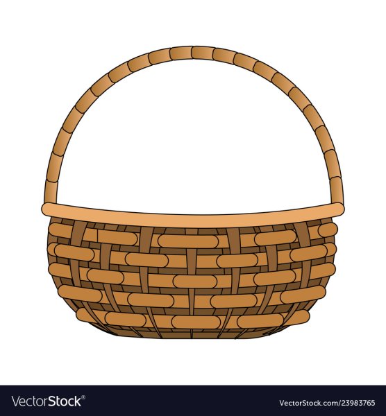 Корзинка нарисованная на белом фоне