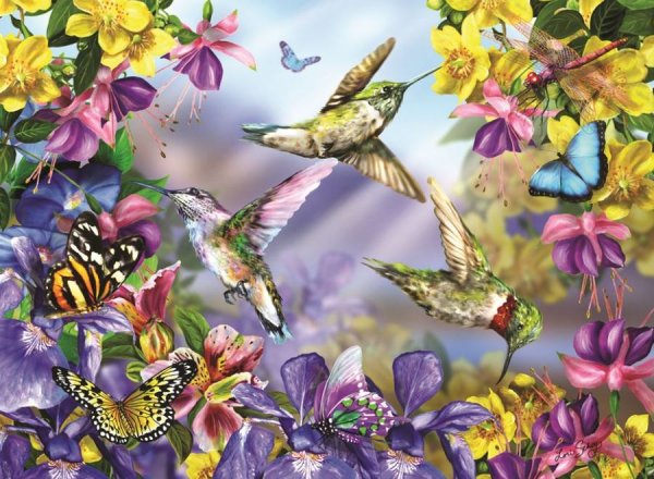 Бабочки и птички