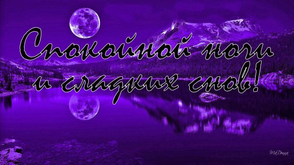 Спокойной ночи сладких снов