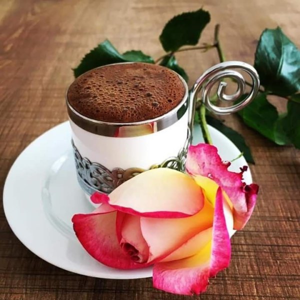 Кофе и цветы