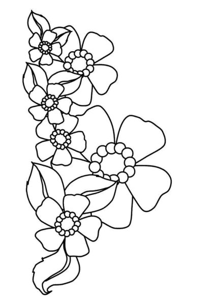 Трафареты букетов цветов для рисования