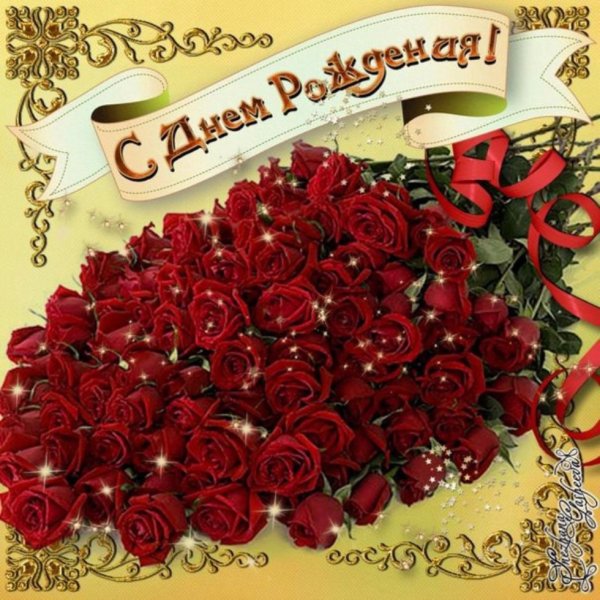 Открытки с днём рождения розы