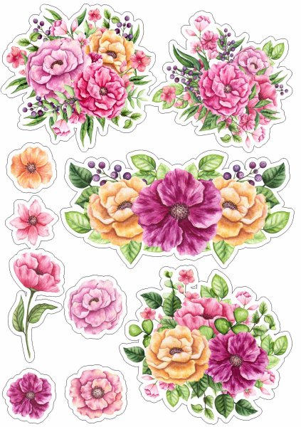 Наклейки - цветочки